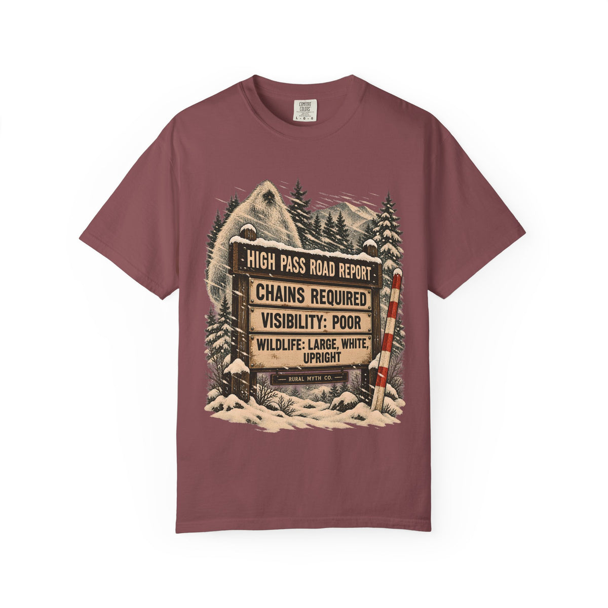 Yeti High Pass Report T-Shirt in Brick, front view