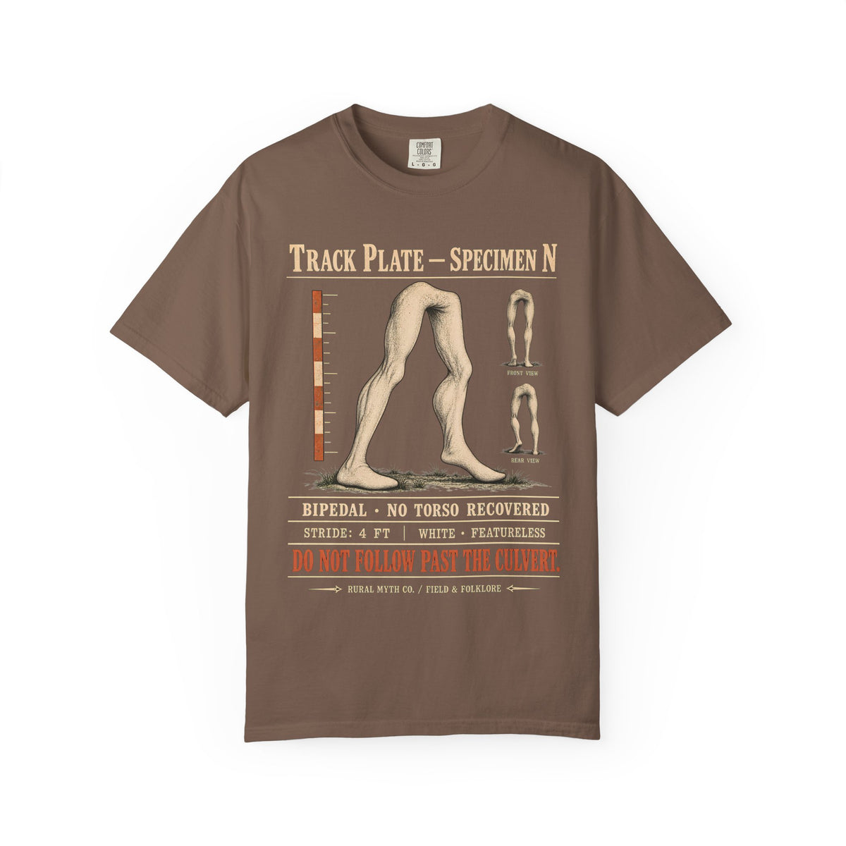 Fresno Nightcrawler Track Plate T-Shirt in Espresso, front view