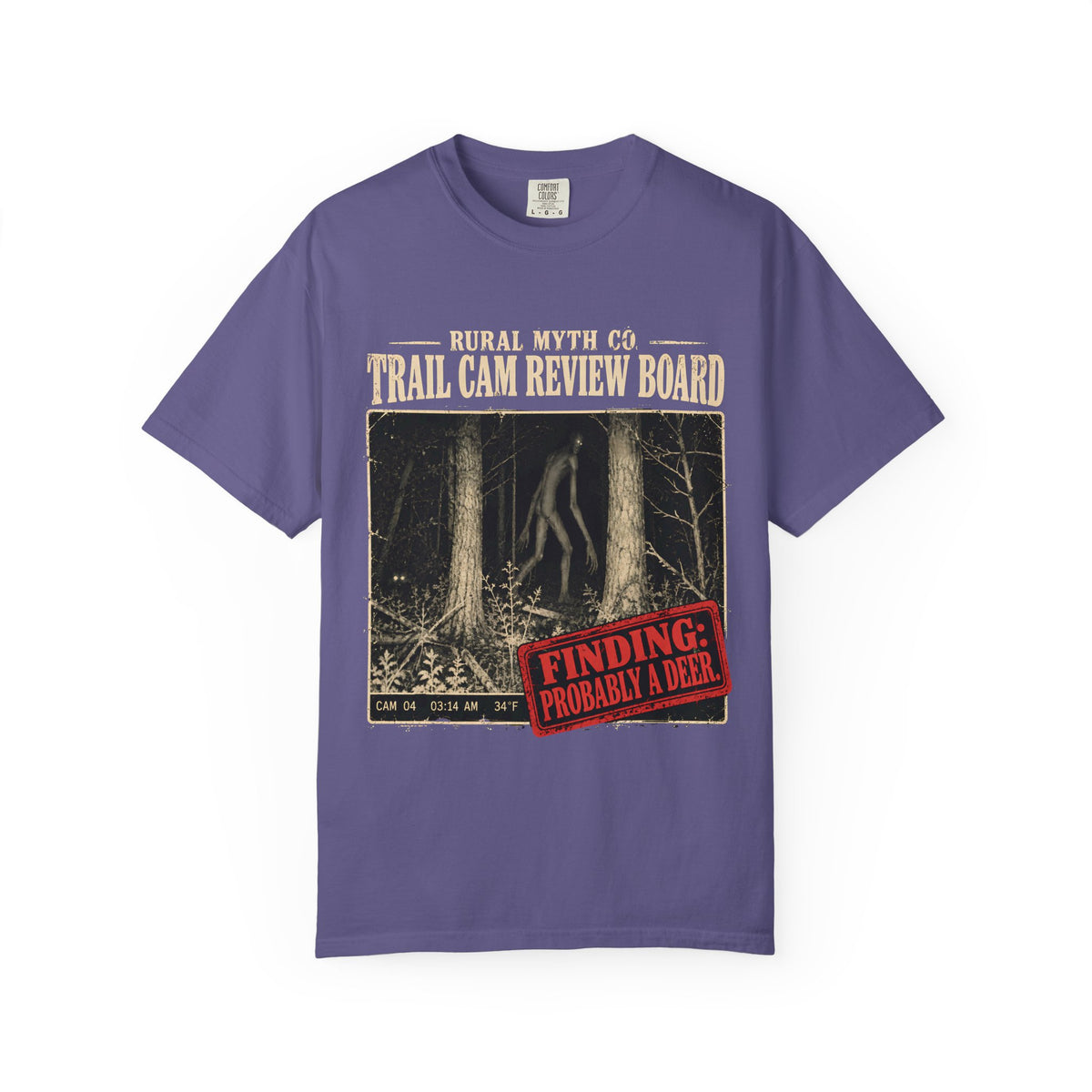 Probably a Deer T-Shirt in Grape, front view