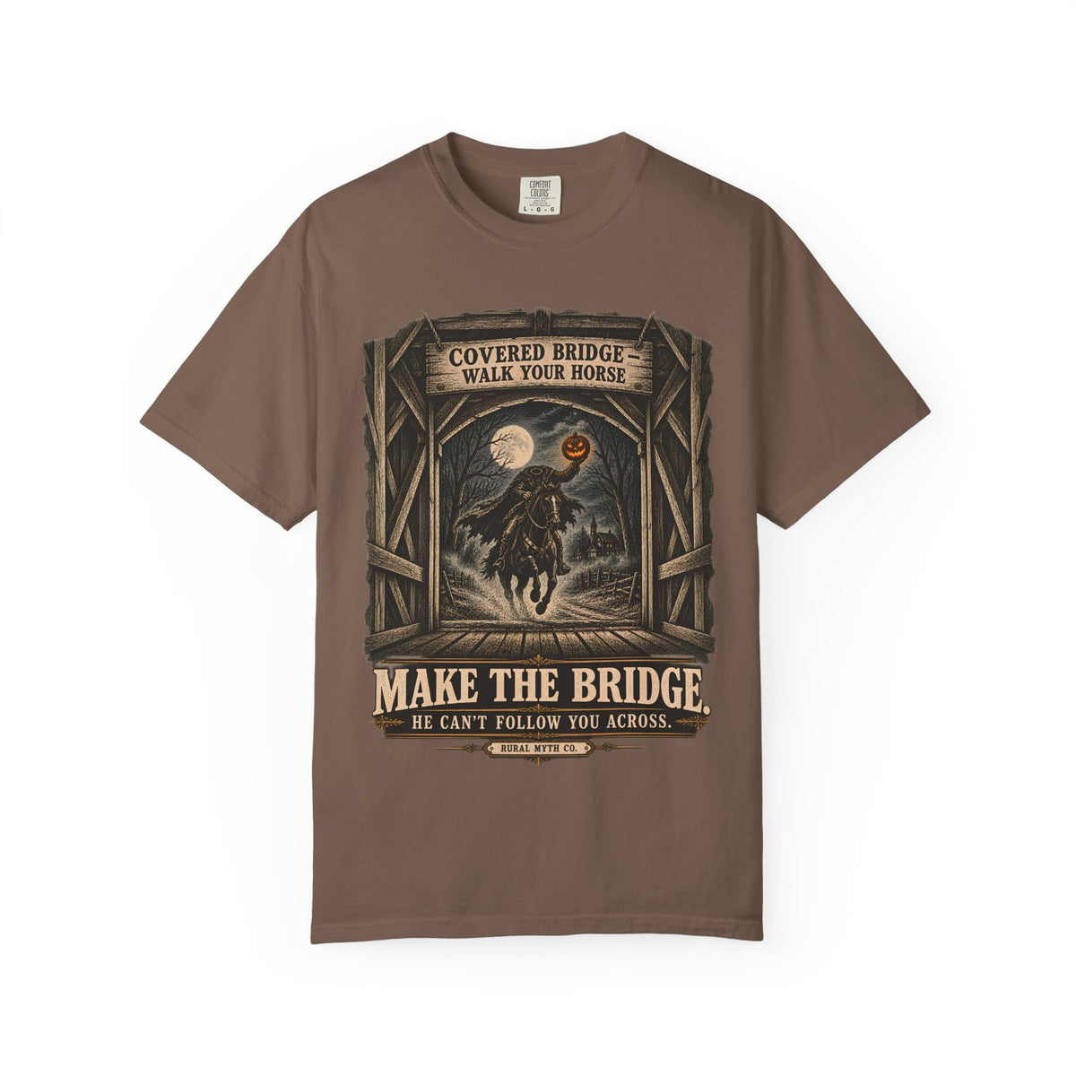 Headless Horseman Bridge T-Shirt in Espresso, front view