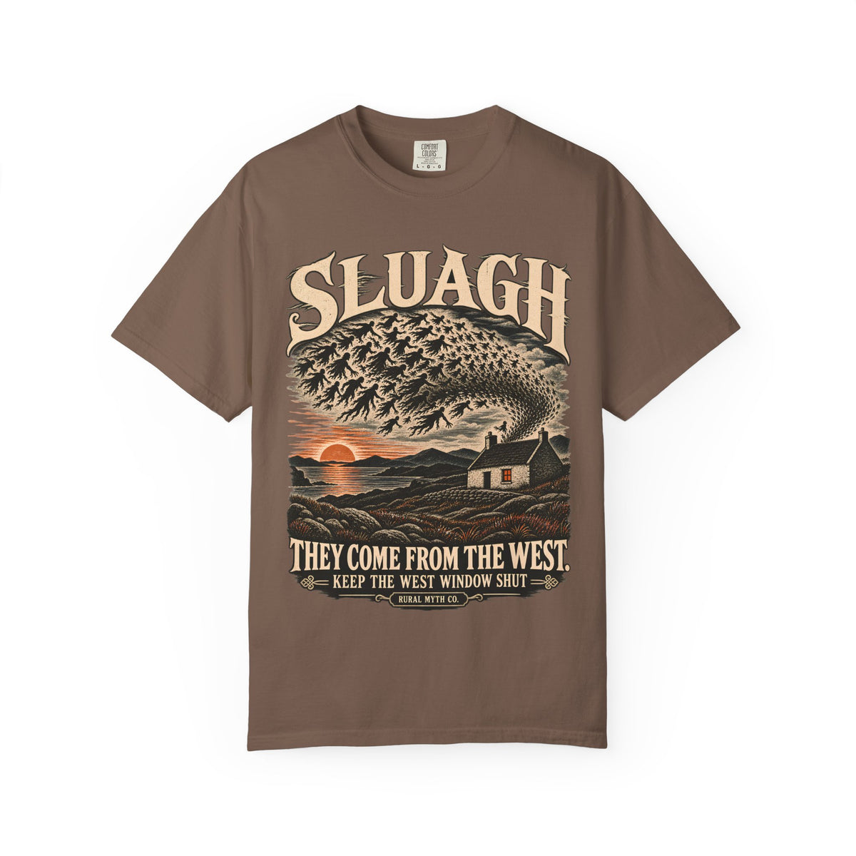 Sluagh From the West T-Shirt in Espresso, front view