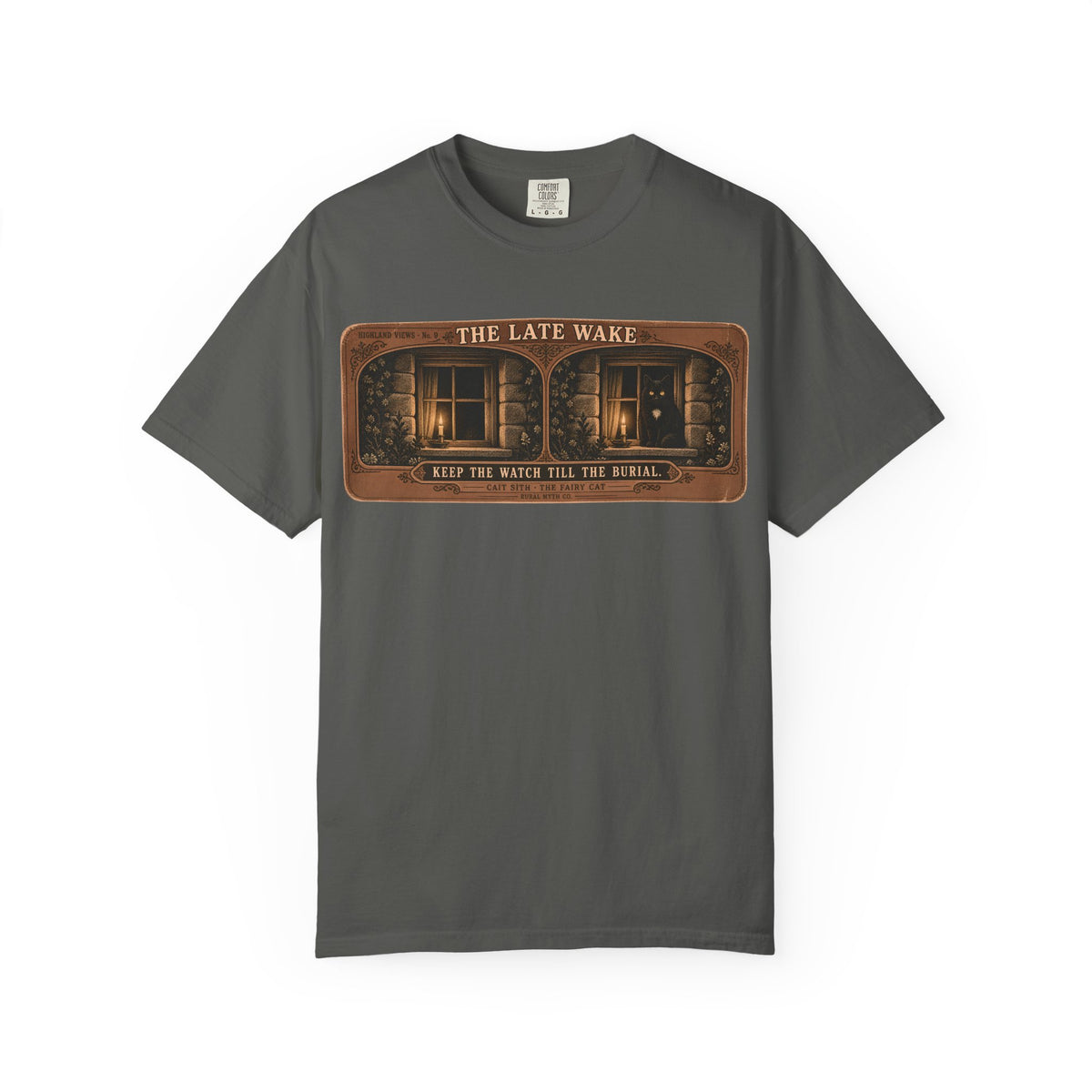 Cait Sith Stereoview T-Shirt in Pepper, front view