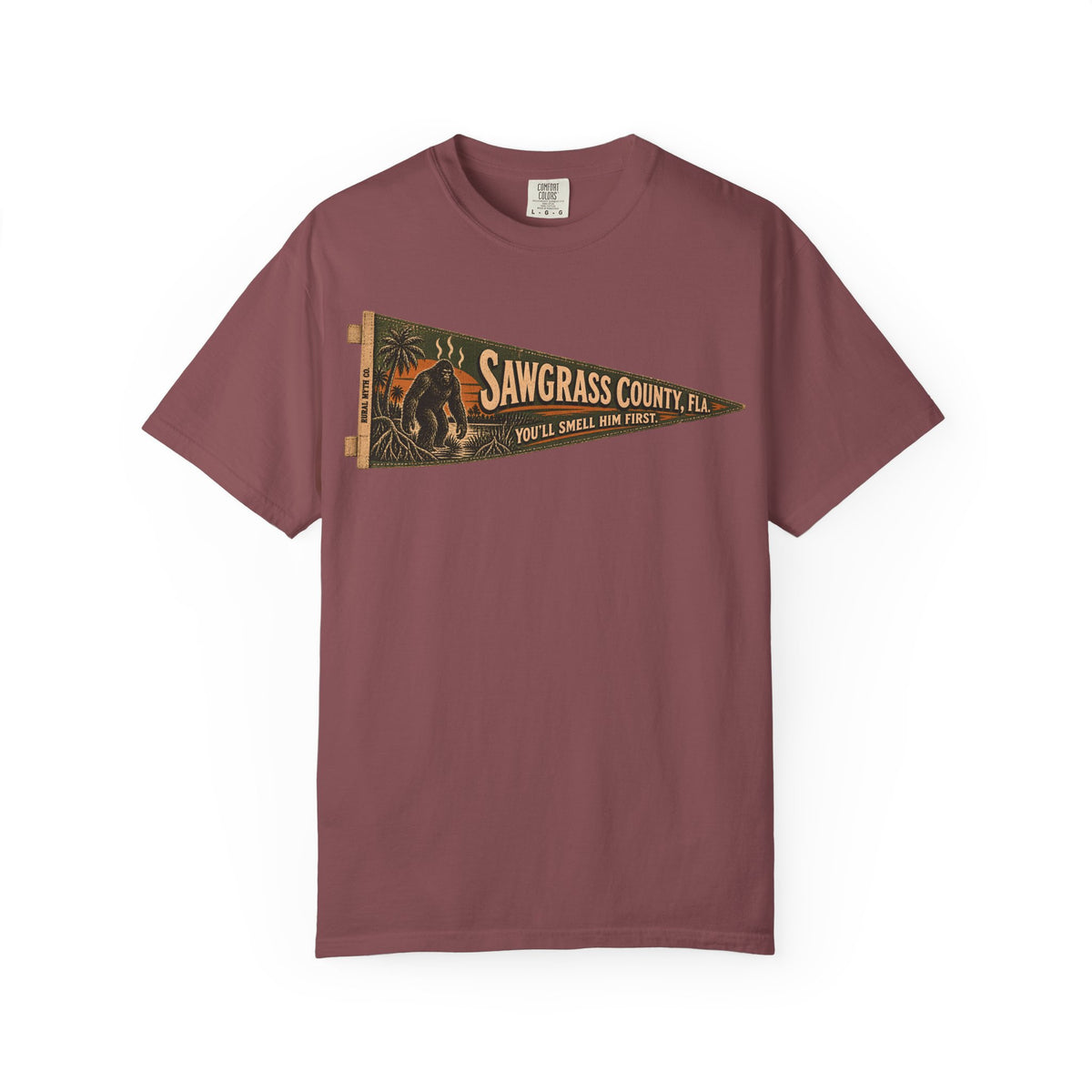 Skunk Ape Pennant T-Shirt in Brick, front view