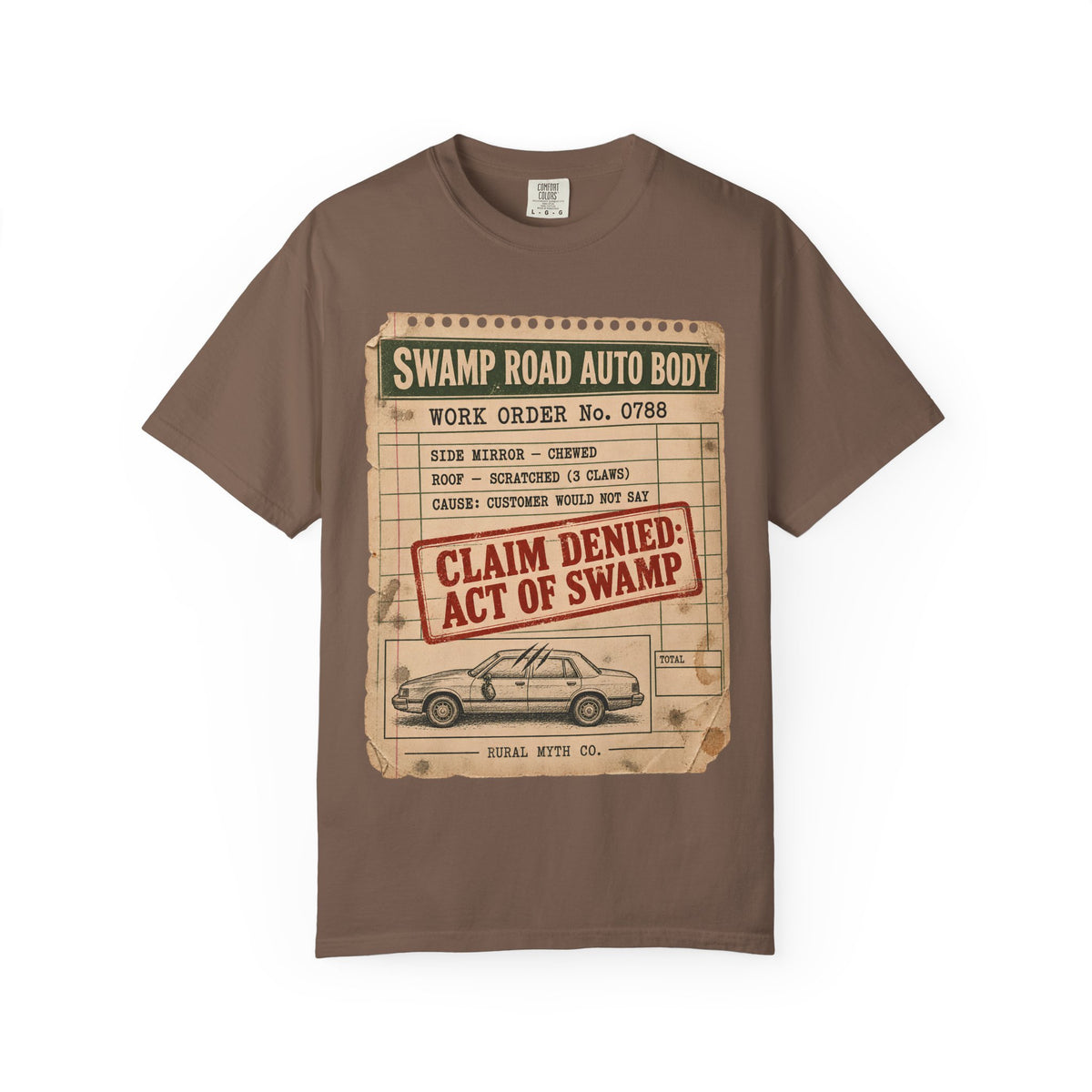 Lizard Man Auto Body T-Shirt in Espresso, front view