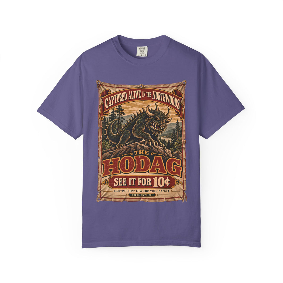 Hodag Sideshow Banner T-Shirt in Grape, front view
