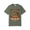 Cryptid Potluck Social T-Shirt in Moss, front view