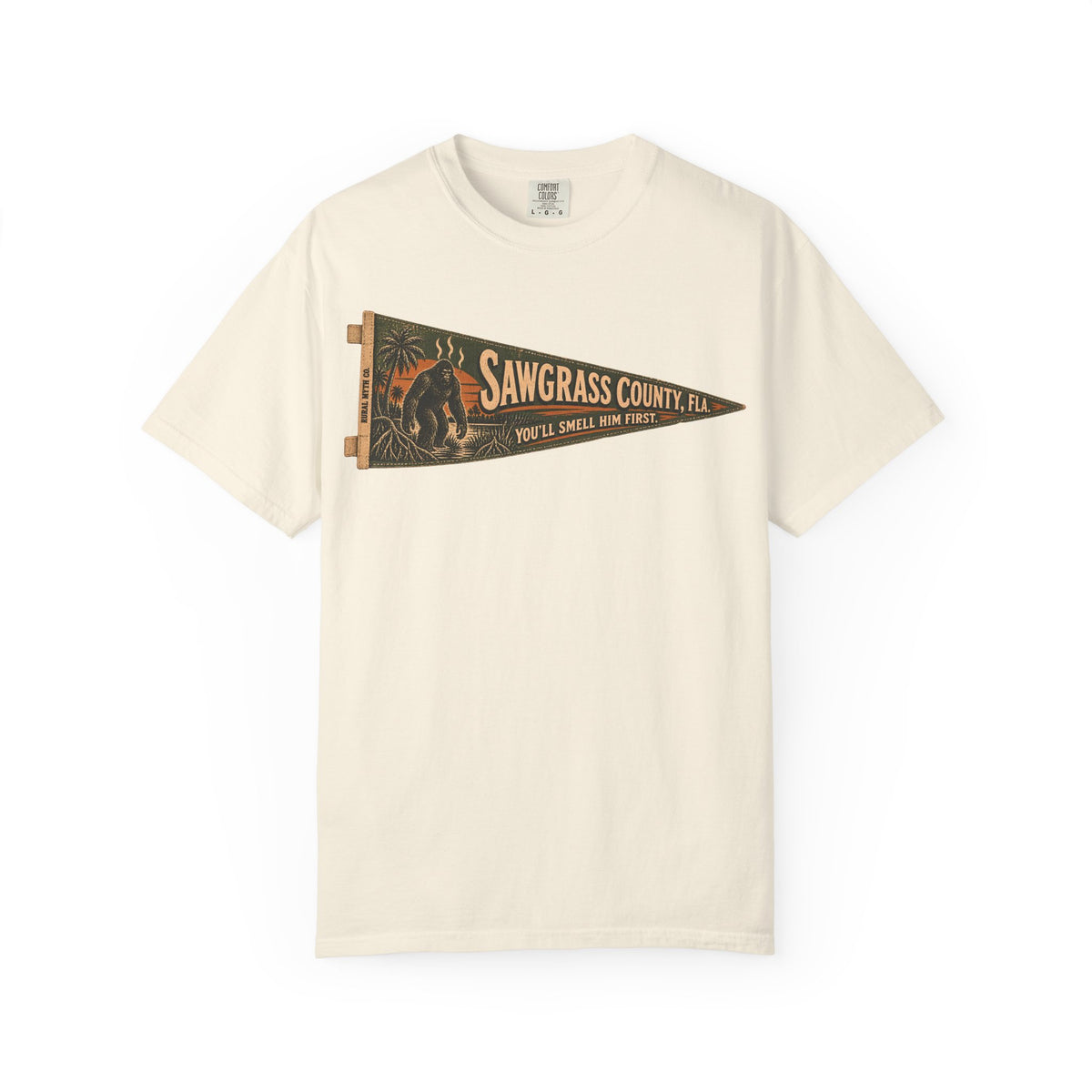 Skunk Ape Pennant T-Shirt in Ivory, front view