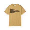 Skunk Ape Pennant T-Shirt in Mustard, front view