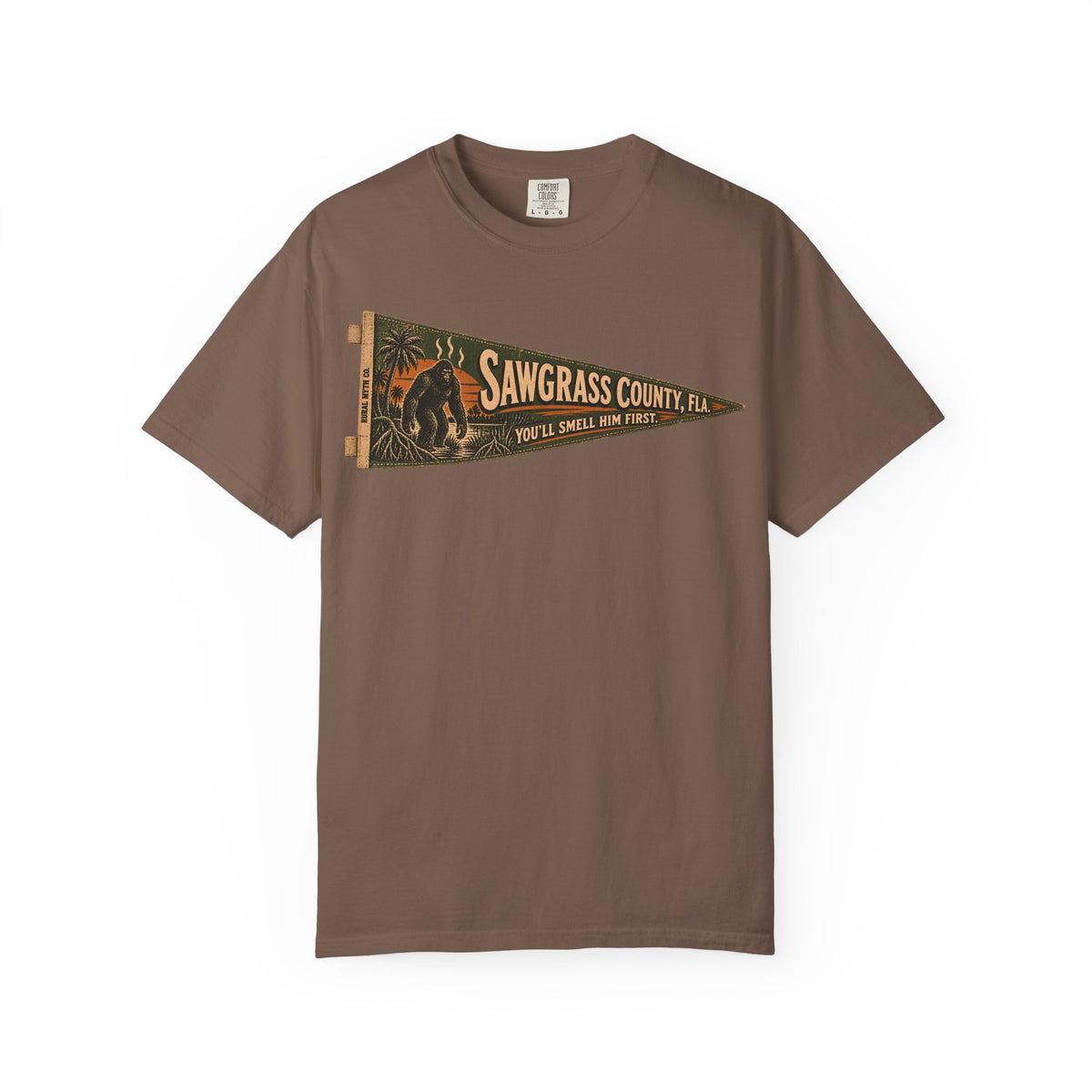 Skunk Ape Pennant T-Shirt in Espresso, front view