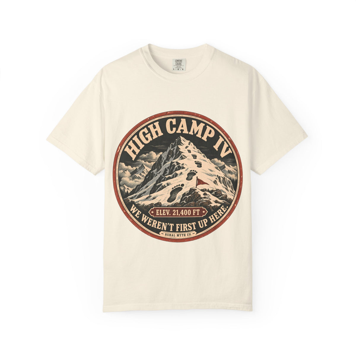 Yeti Expedition Patch T-Shirt in Ivory, front view