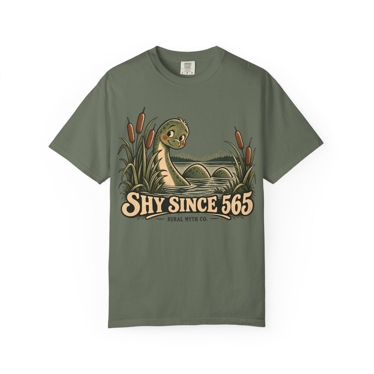 Shy Since 565 Nessie T-Shirt in Moss, front view