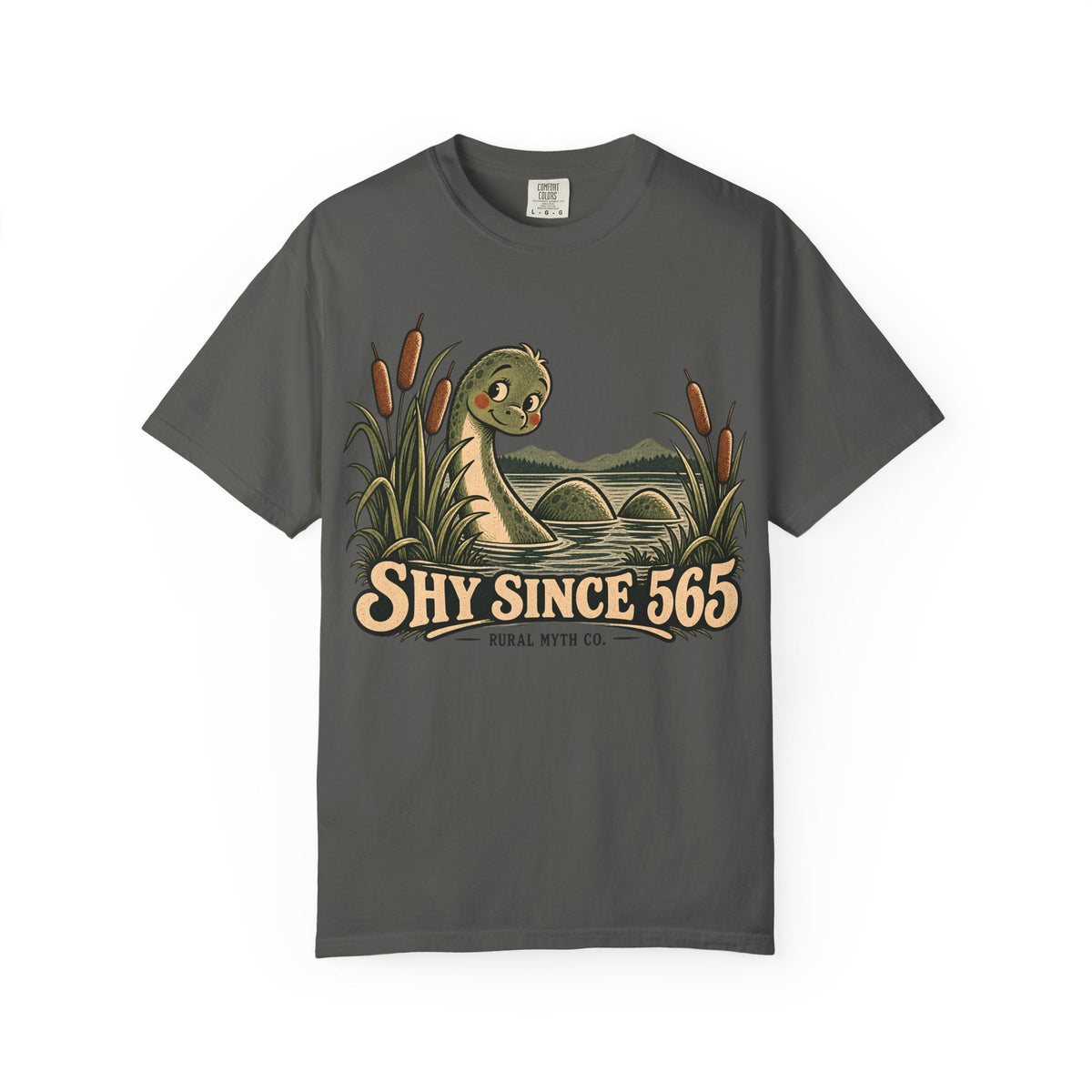 Shy Since 565 Nessie T-Shirt in Pepper, front view