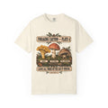 Mushroom Foraging Caution T-Shirt in Ivory, front view