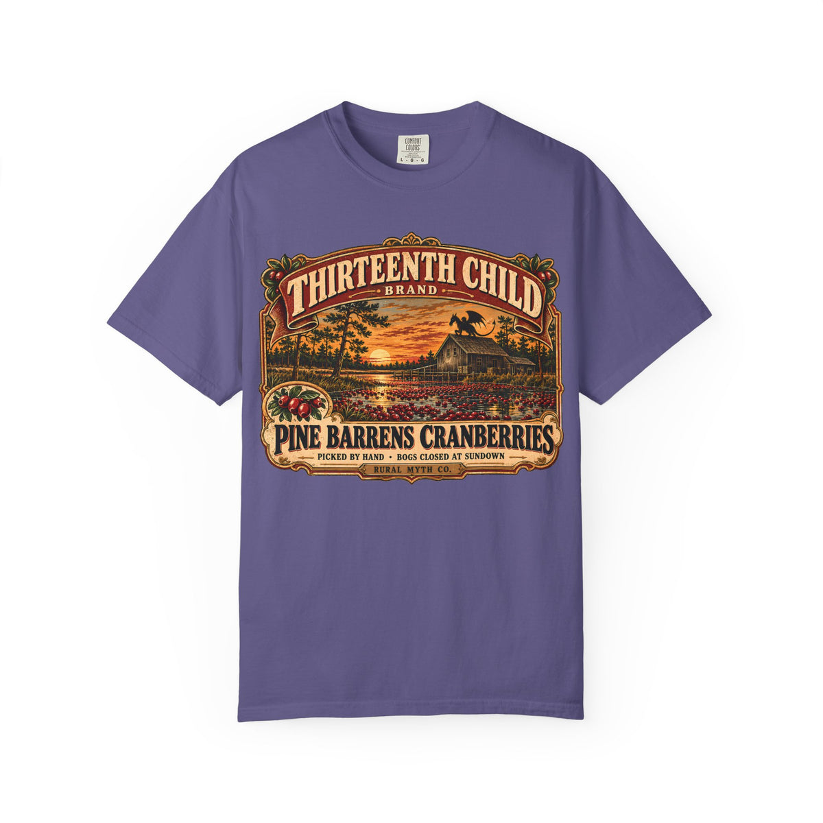 Jersey Devil Cranberry Label T-Shirt in Grape, front view