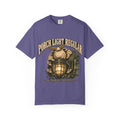Porch Light Moth T-Shirt in Grape, front view