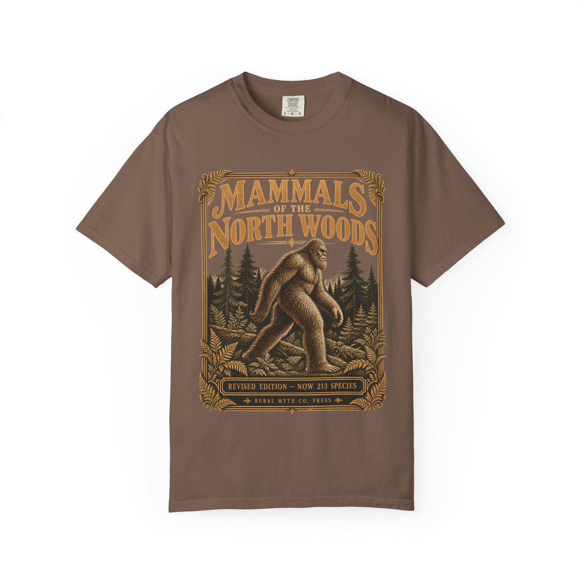 North Woods Bigfoot Guide T-Shirt in Espresso, front view