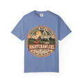 Nightcrawlers Bait Shop T-Shirt in Washed Denim, front view