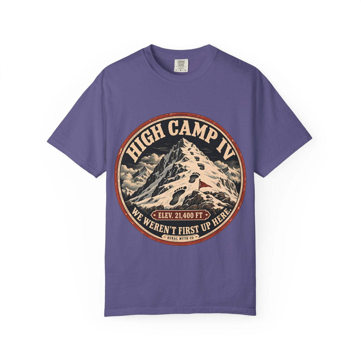 Yeti Expedition Patch T-Shirt in Grape, front view