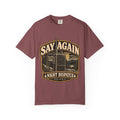 Say Again Night Dispatch T-Shirt in Brick, front view