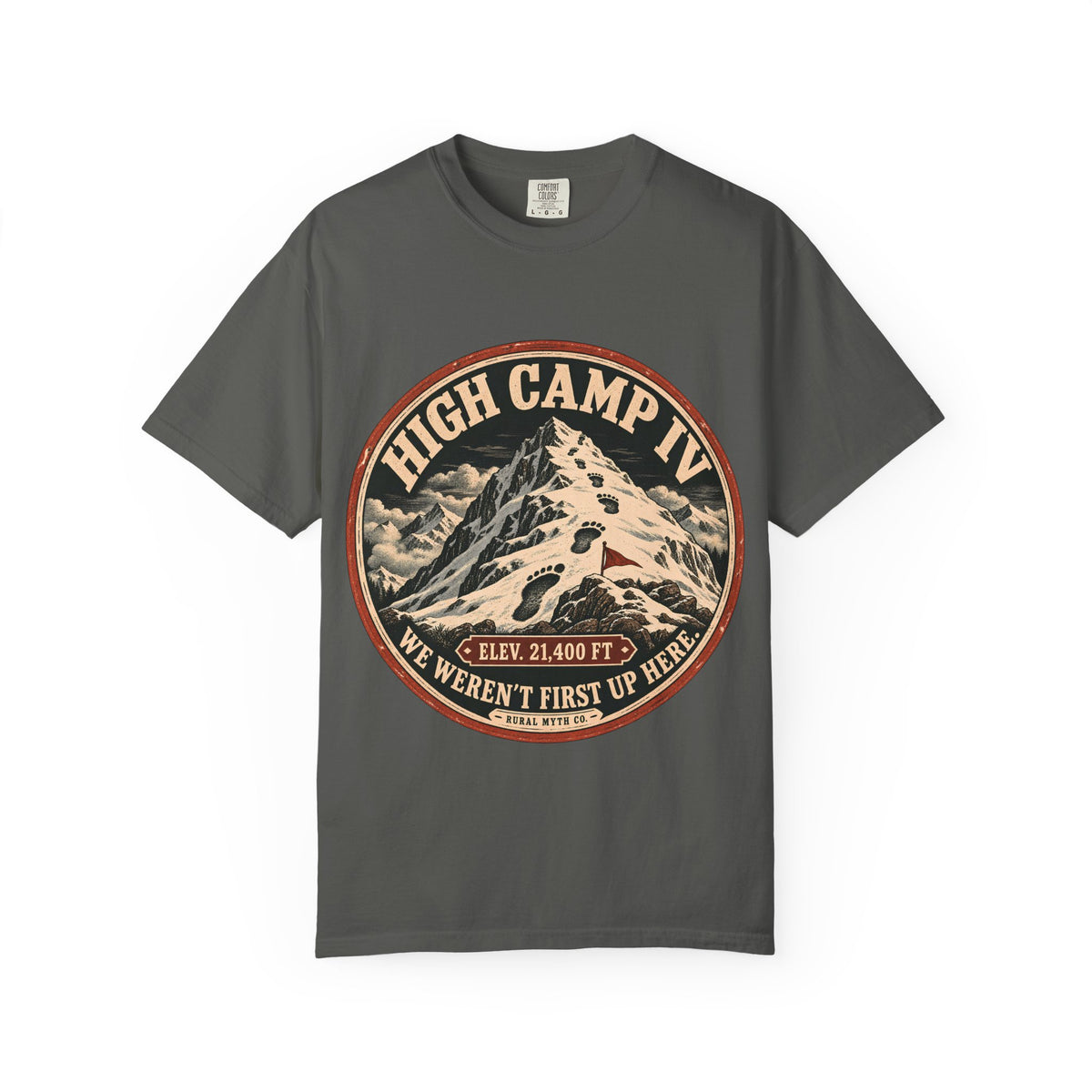 Yeti Expedition Patch T-Shirt in Pepper, front view